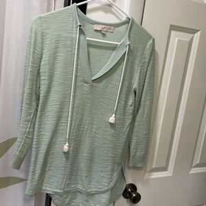 Mint green long sleeve top